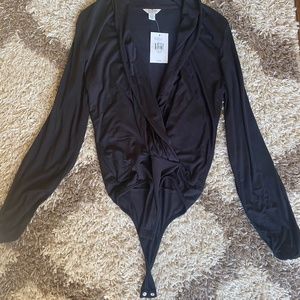 GUESS Black Cut Out Sleeve Bodysuit